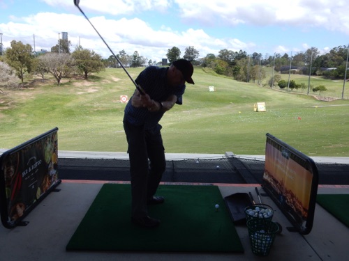 Driving range fun with the Kids